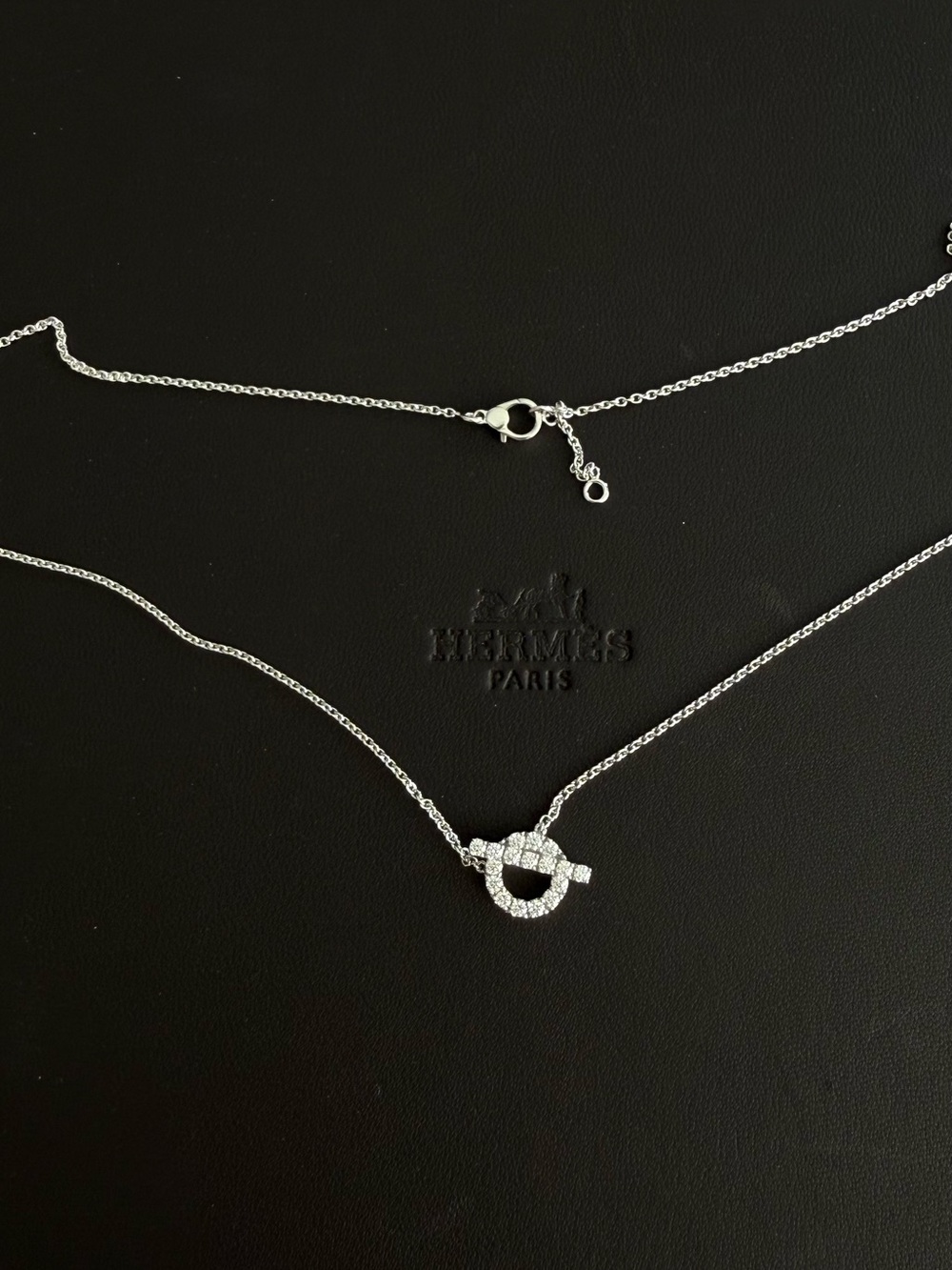 Authentic Hermes Finesse pendant Diamond Necklace - Picture 8 of 11